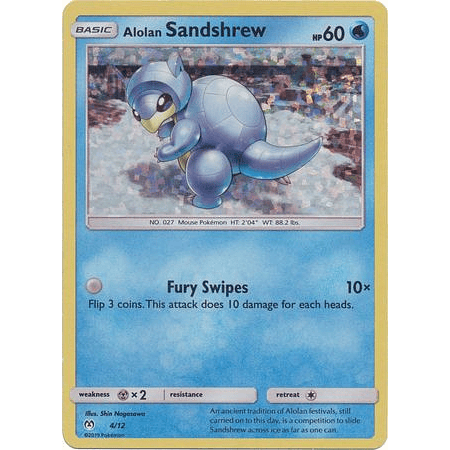 Alolan Sandshrew - 4/12 - 2019 McDonald's Holo Promo-Español