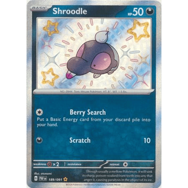 Shroodle - 189/091 - Shiny Rare Inglés