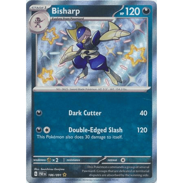 Bisharp - 186/091 - Shiny Rare Inglés