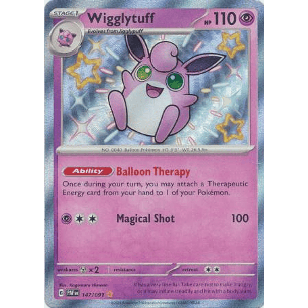 Wigglytuff - 147/091 - Shiny Rare Inglés