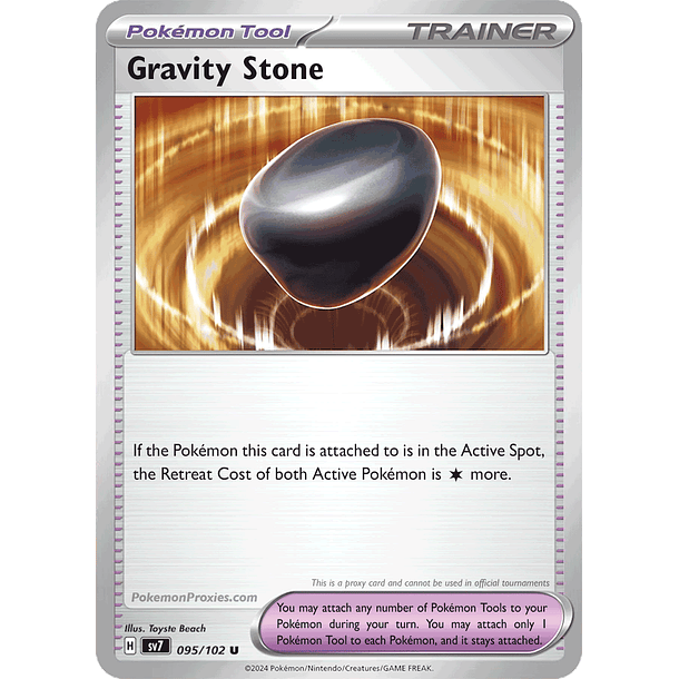 Gravity Gemstone 137/142- Uncommon Inglés