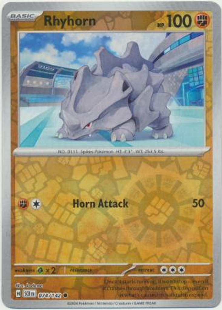 Rhyhorn - 074/142 - Common Reverse Holo Inglés