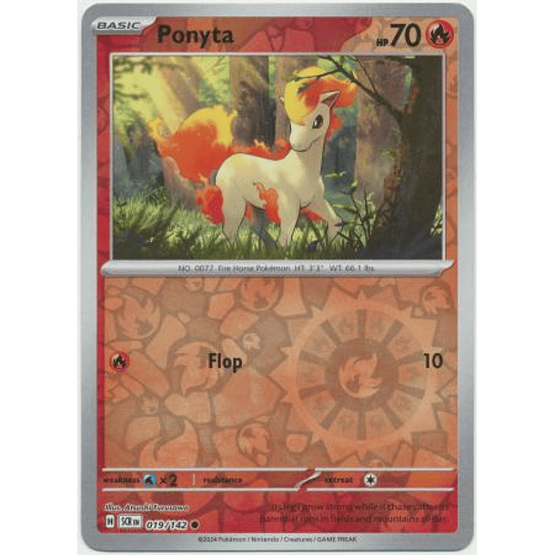 Ponyta - 019/142 - Common Reverse Holo Inglés