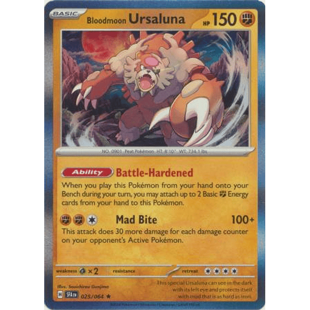 Bloodmoon Ursaluna - 025/064 - Holo Rare - Inglés