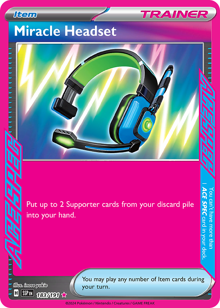 Miracle Headset – 183/191 – Ace Rare – Inglés