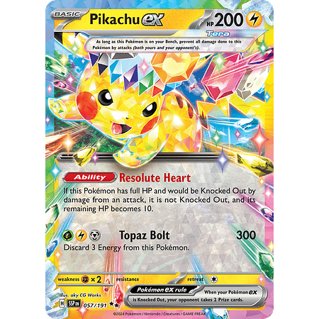 Pikachu ex – 057/191 – Ultra Rare – Inglés