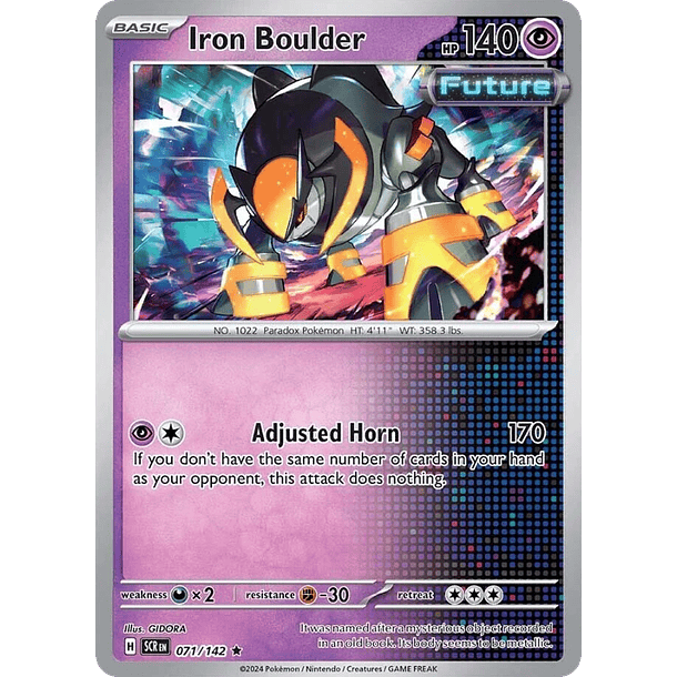 Iron Boulder - 071/142 - Reverse Holo Rare Inglés