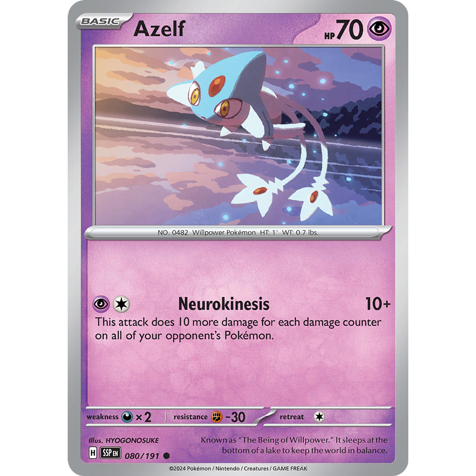 Azelf - 080/191 - Common Reverse Holo- Inglés