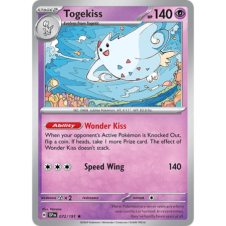 Togekiss - 072/191 - Holo Rare- Inglés