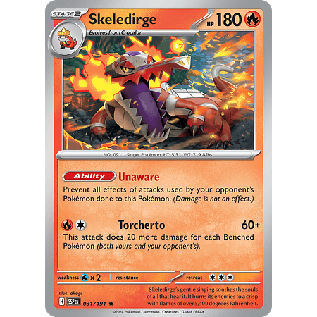 Skeledirge - 031/191 - Holo Rare- Inglés