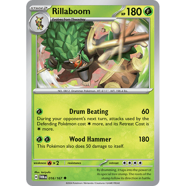 Rillaboom - 016/167 - Uncommon Foil Inglés