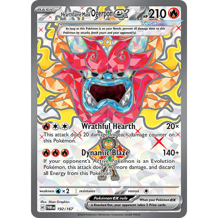 Hearthflame Mask Ogerpon ex - 192/167 - Full Art Secret Rare Inglés