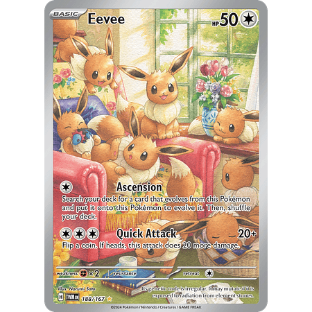 Eevee - 188/167 - Illustration Rare Inglés