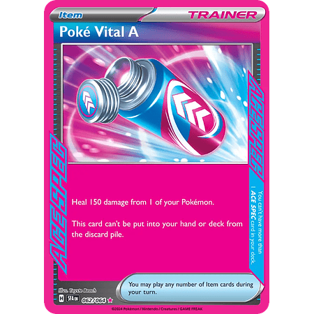 Poke-Vital A - 062/064 - Ace Rare- Inglés