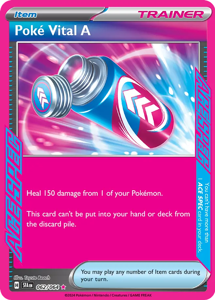 Poke-Vital A - 062/064 - Ace Rare- Inglés