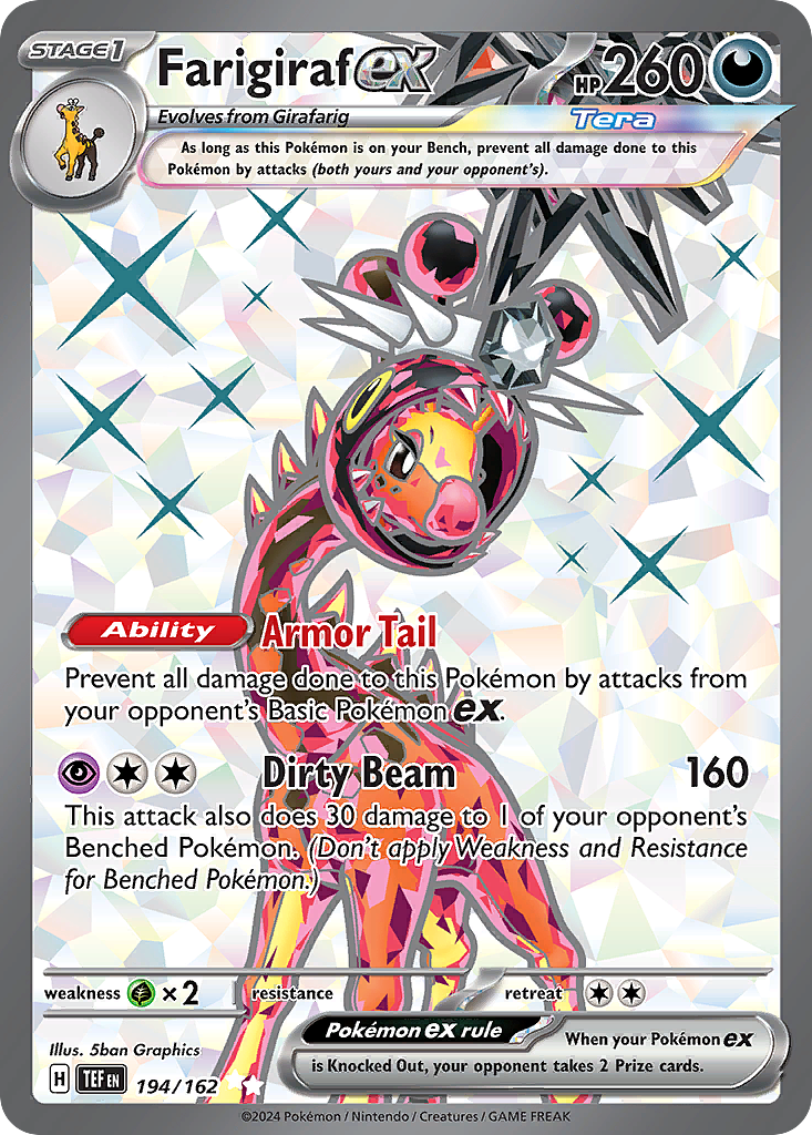 Farigiraf ex - 194/162 - Full Art Secret Rare Inglés