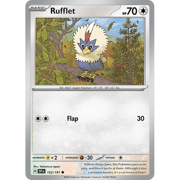 Rufflet - 152/191 - Common Reverse Holo – Inglés