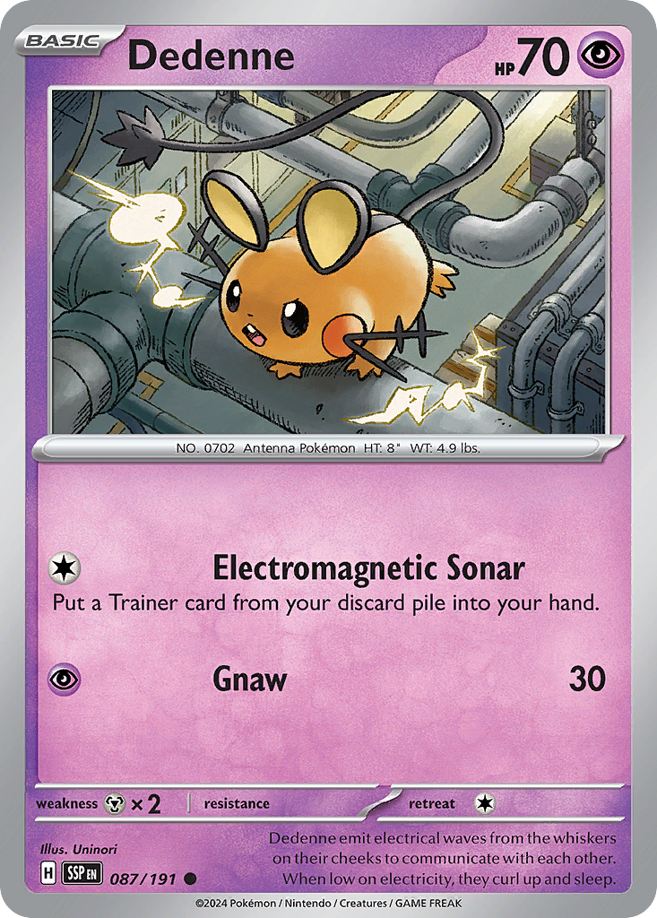 Dedenne - 087/191 - Common Reverse Holo – Inglés