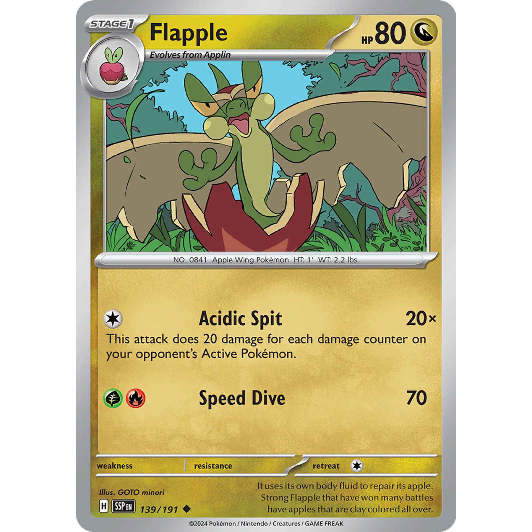 Flapple - 139/191 - Uncommon Inglés