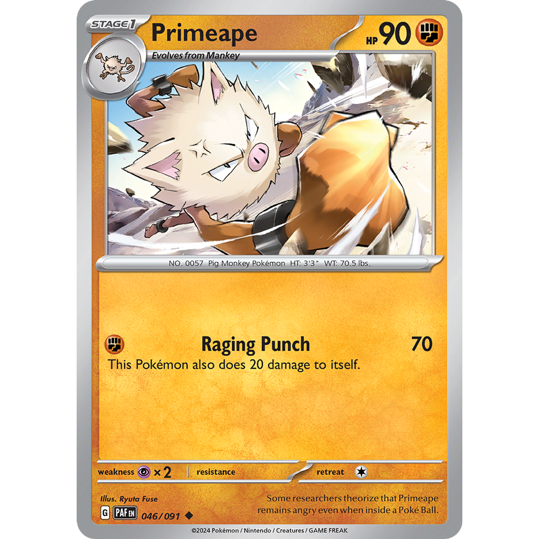 Primeape - 046/091 - Uncommon Inglés