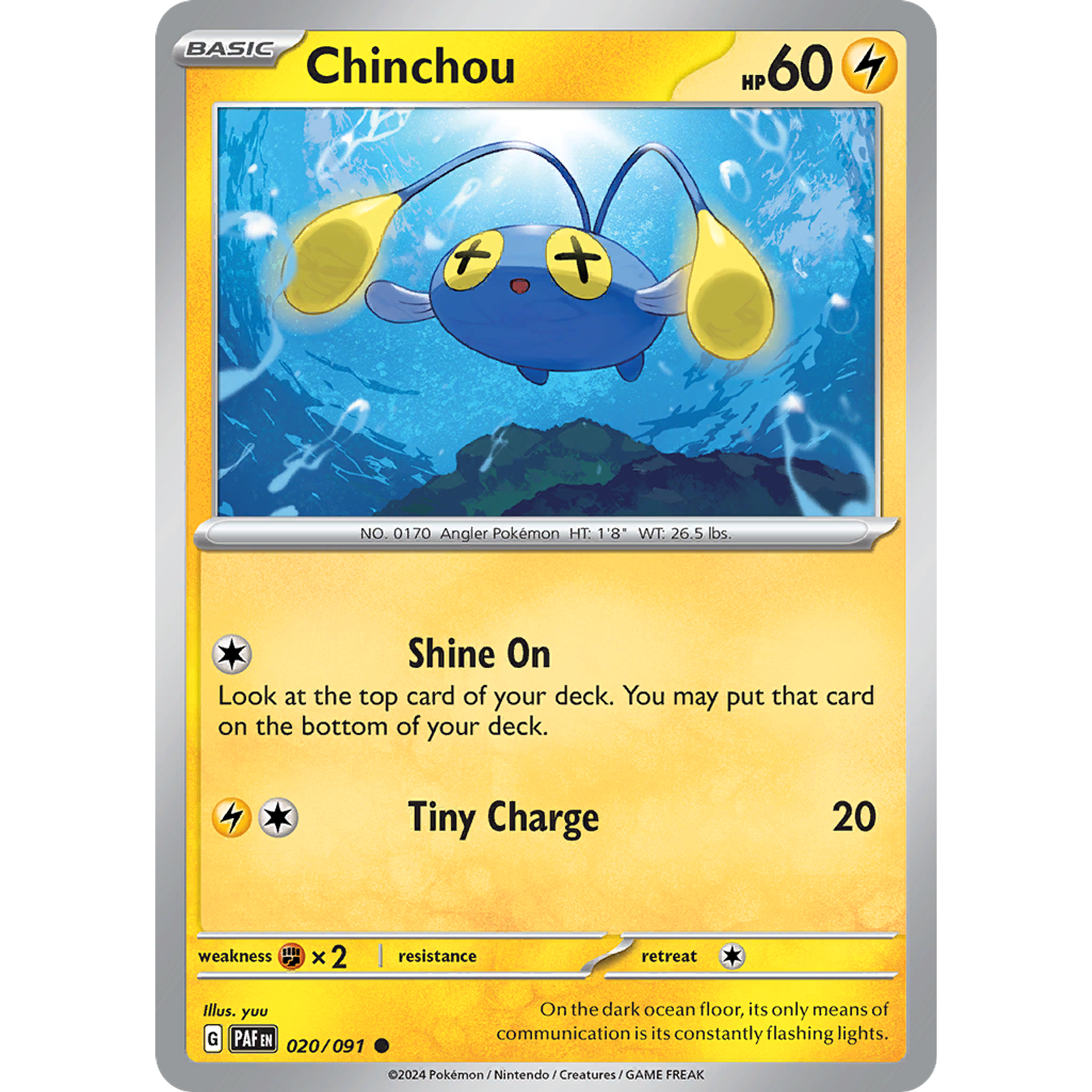Chinchou - 020/091 - Common Inglés