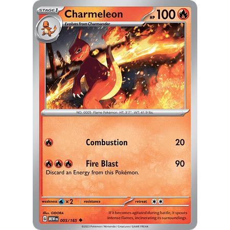 Charmeleon- 005/165- Uncommon–Inglés