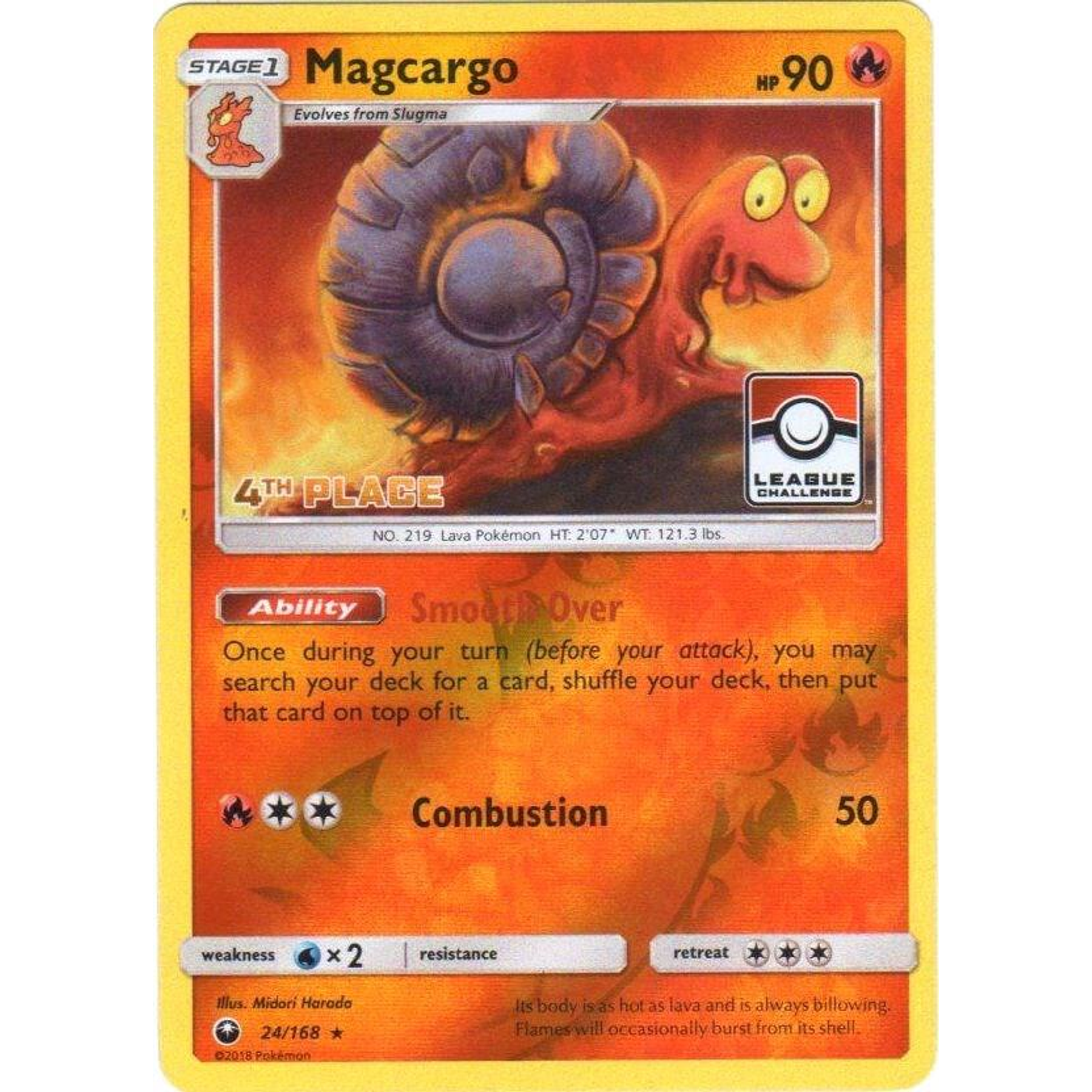 Magcargo - 24/168 (League Challenge) [4th Place] - League & Championship Cards (PR) Inglés