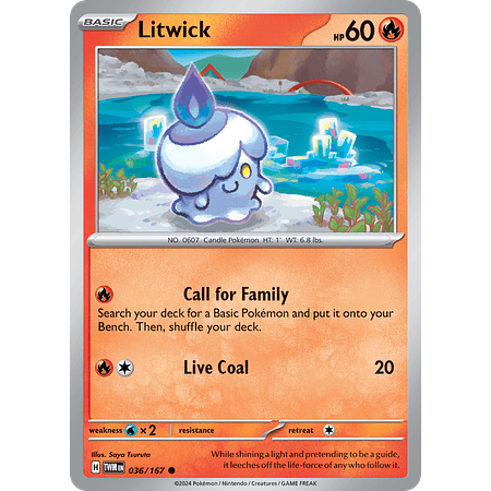 Litwick - 036/167 - Common Reverse Holo Inglés