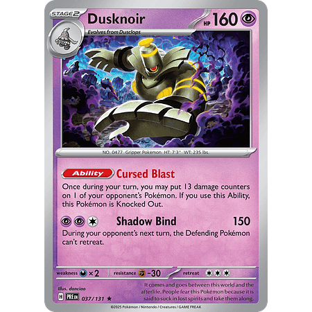 Dusknoir 031/131  Reverse Holo Rare - Español