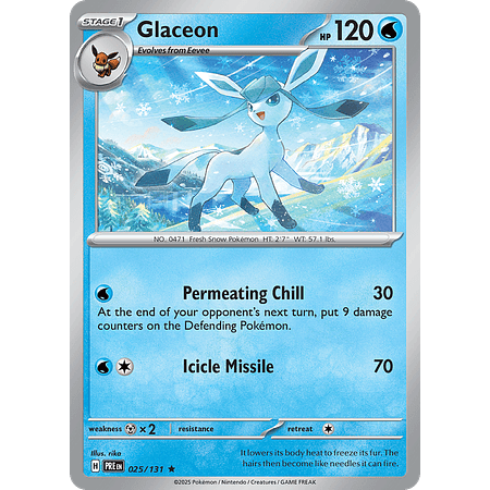 Glaceon – 025/131– RareHolo – Español