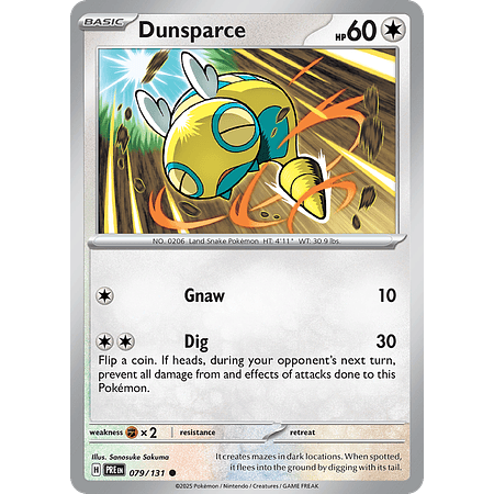 Dunsparce– 079/131–  Common Reverse Holo – Español