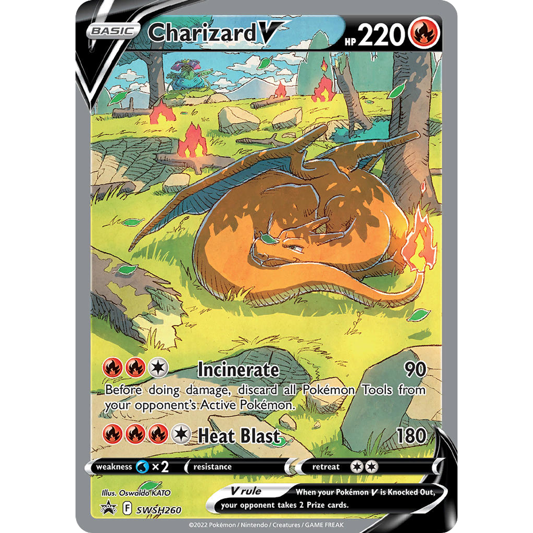 Charizard V - SWSH260 - Alternate Art Promo Inglés