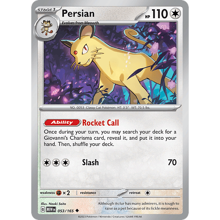 Persian - 053/165 - Uncommon Reverse Holo–Inglés