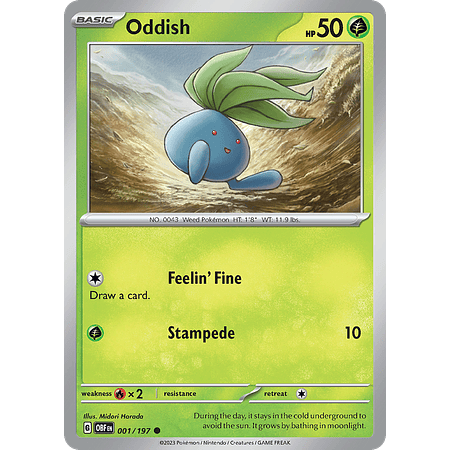 Oddish – 001/197 – Common Foil– Inglés