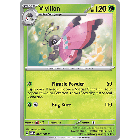 Vivillon 010/198 Uncommon Inglés