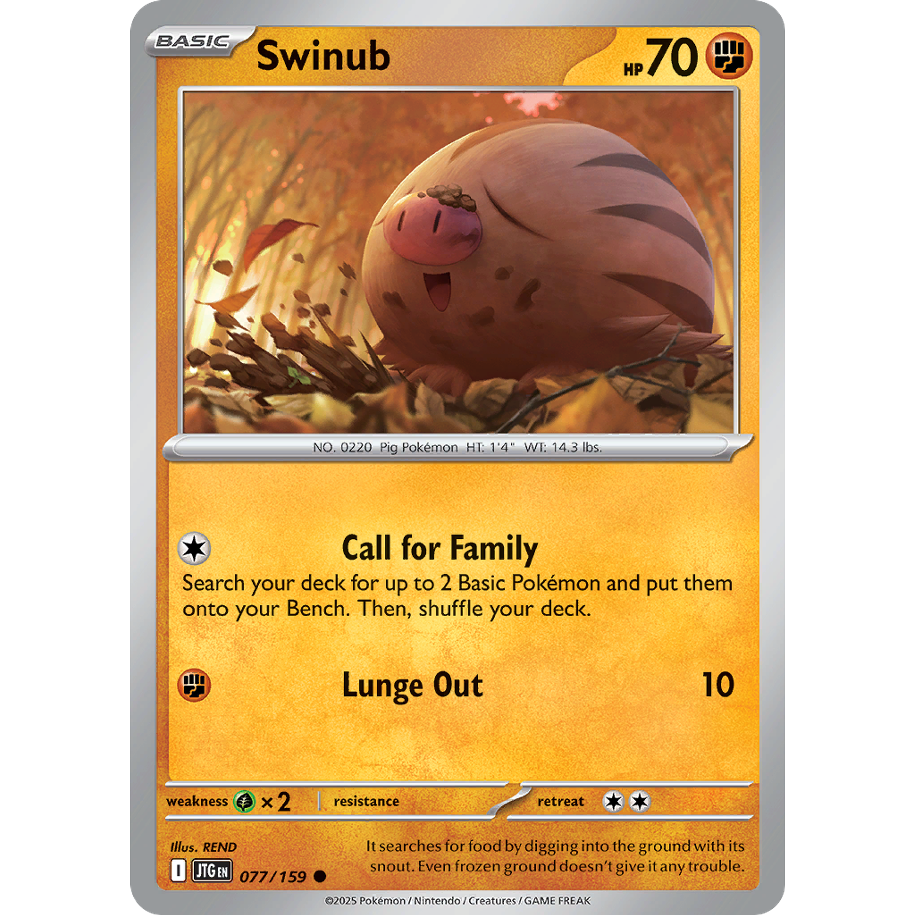 Swinub  - 077/159 Common Inglés
