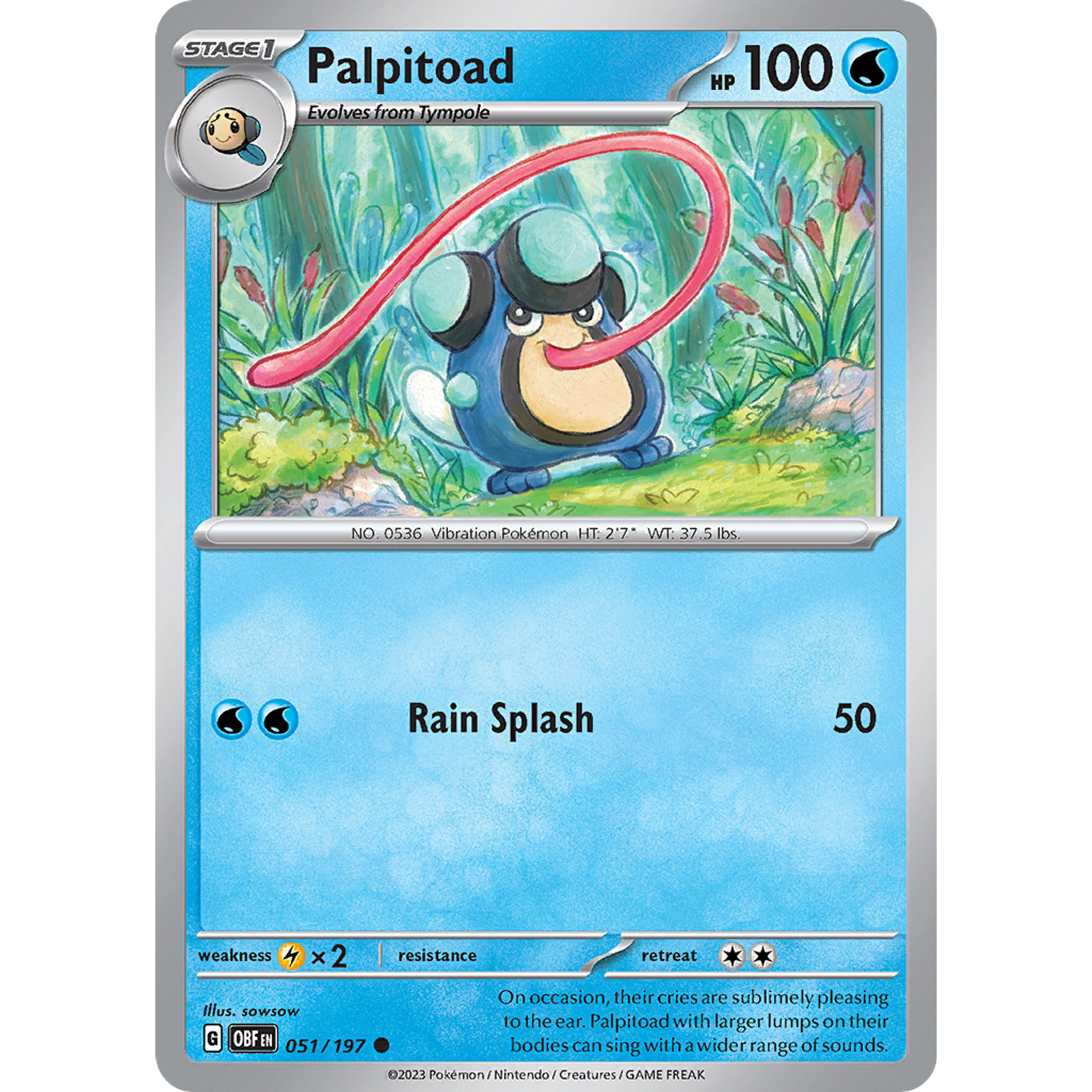 Palpitoad - 051/197 - Common Reverse Holo– Inglés