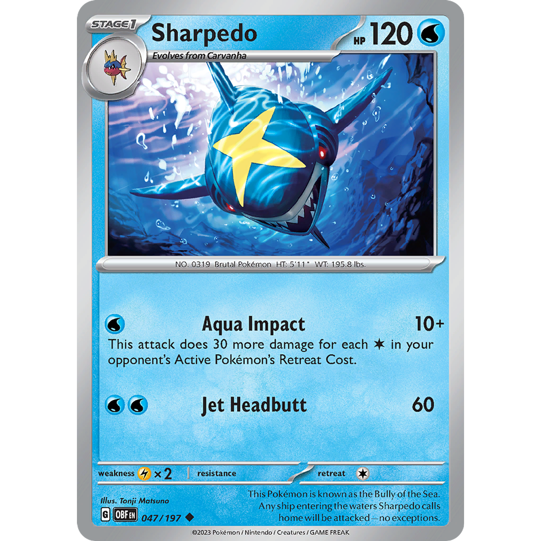 Sharpedo– 047/197 – Uncommon– Inglés