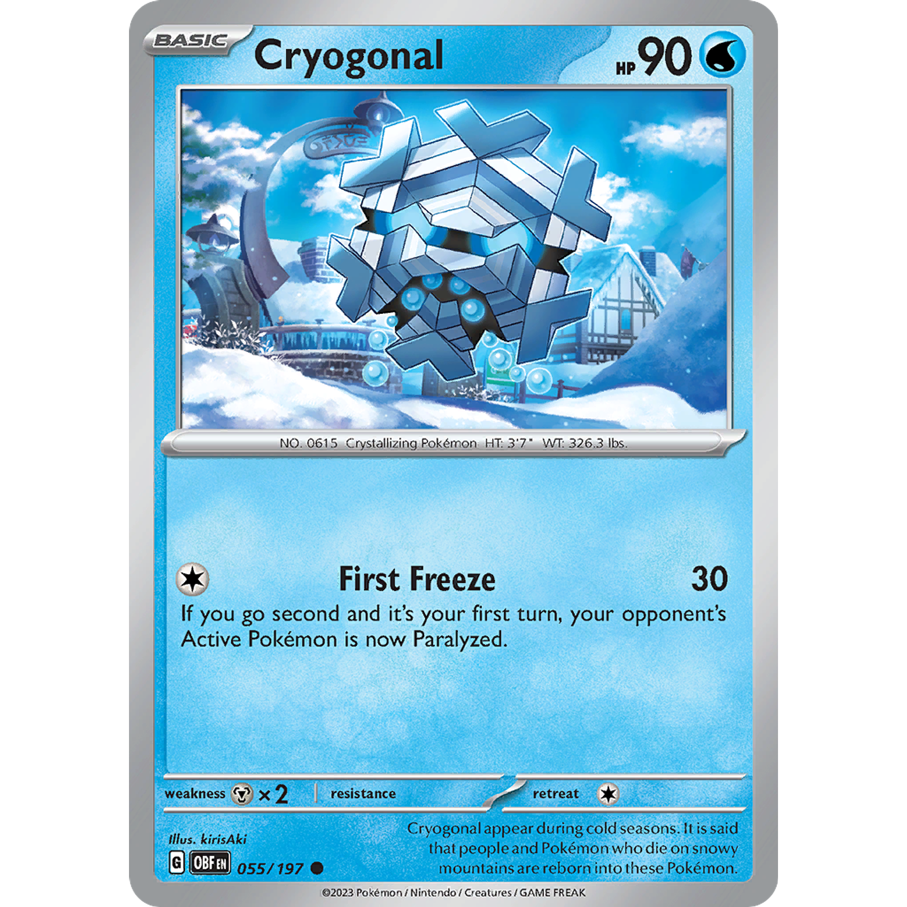 Cryogonal– 055/197 – Common Reverse Holo– Inglés