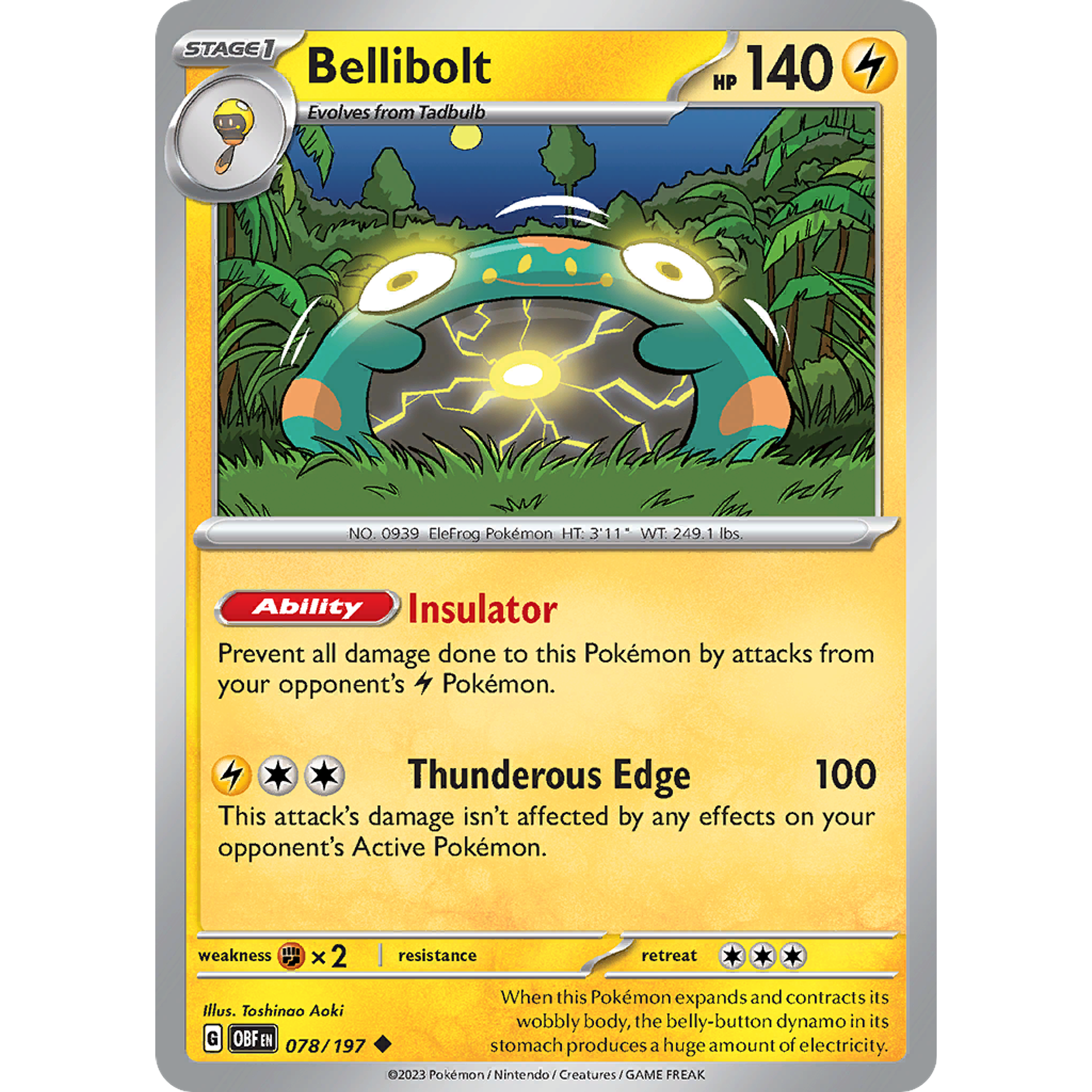 Bellibolt– 078/197 – Uncommon– Inglés