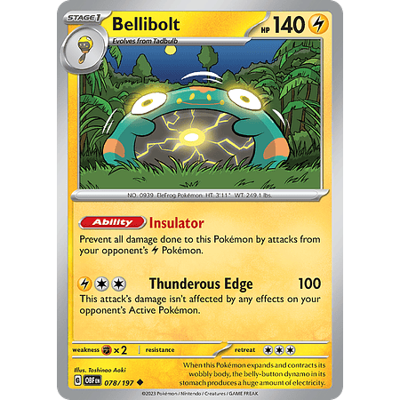 Bellibolt– 078/197 – Uncommon– Inglés