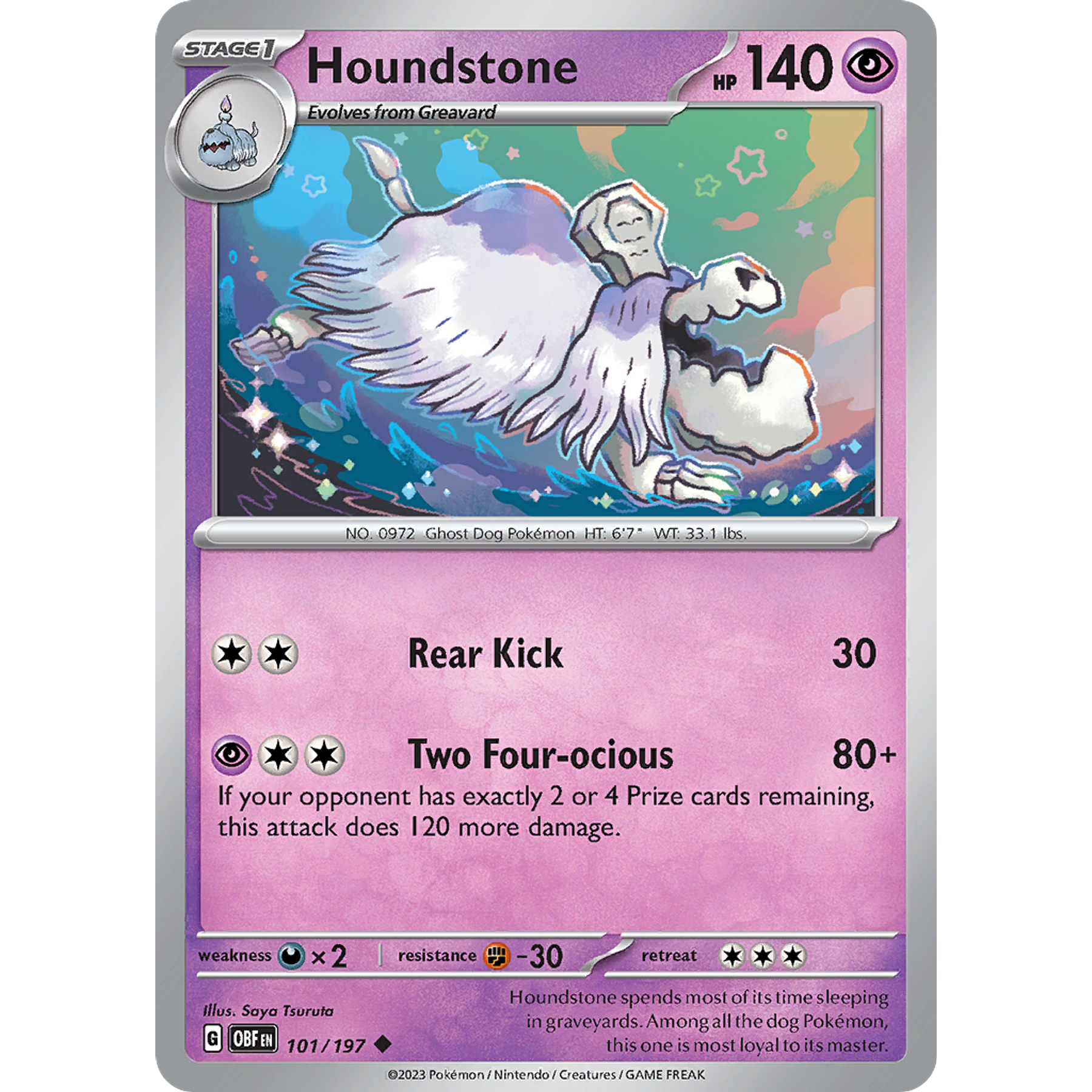 Houndstone– 101/197 – Uncommon– Inglés