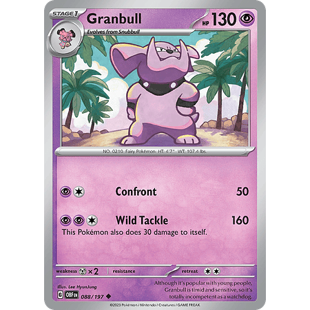 Granbull– 088/197 – Uncommon Reverse Holo– Inglés