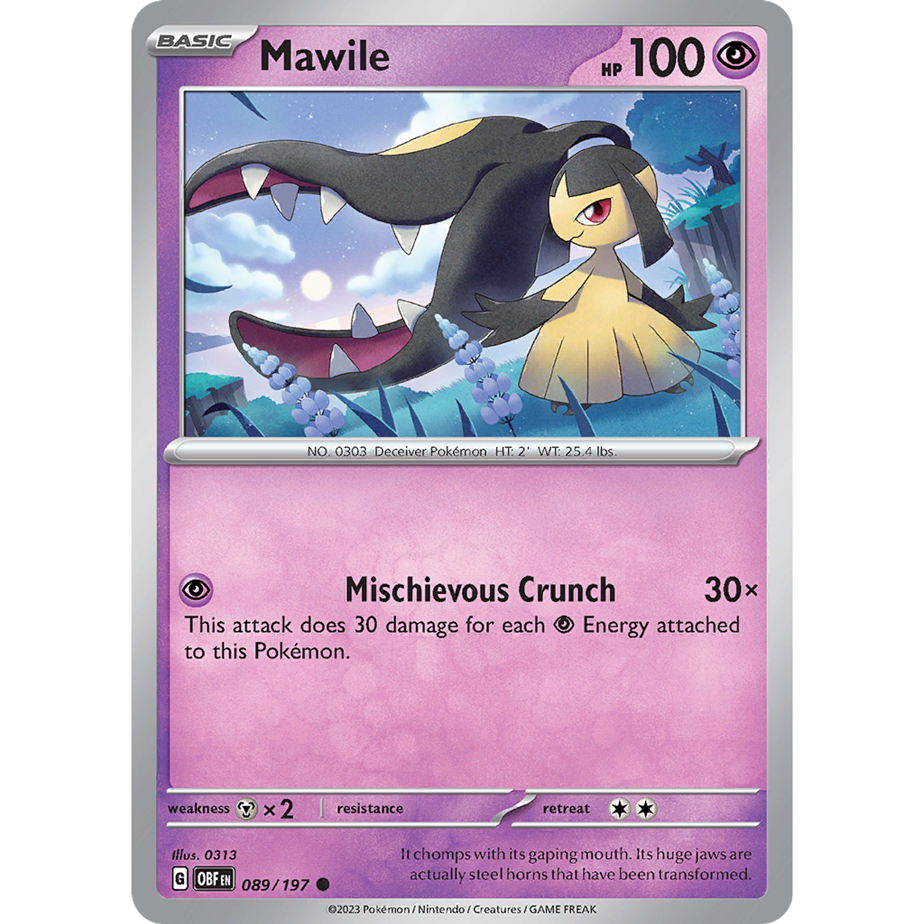 Mawile– 089/197 – Common Reverse Holo– Inglés