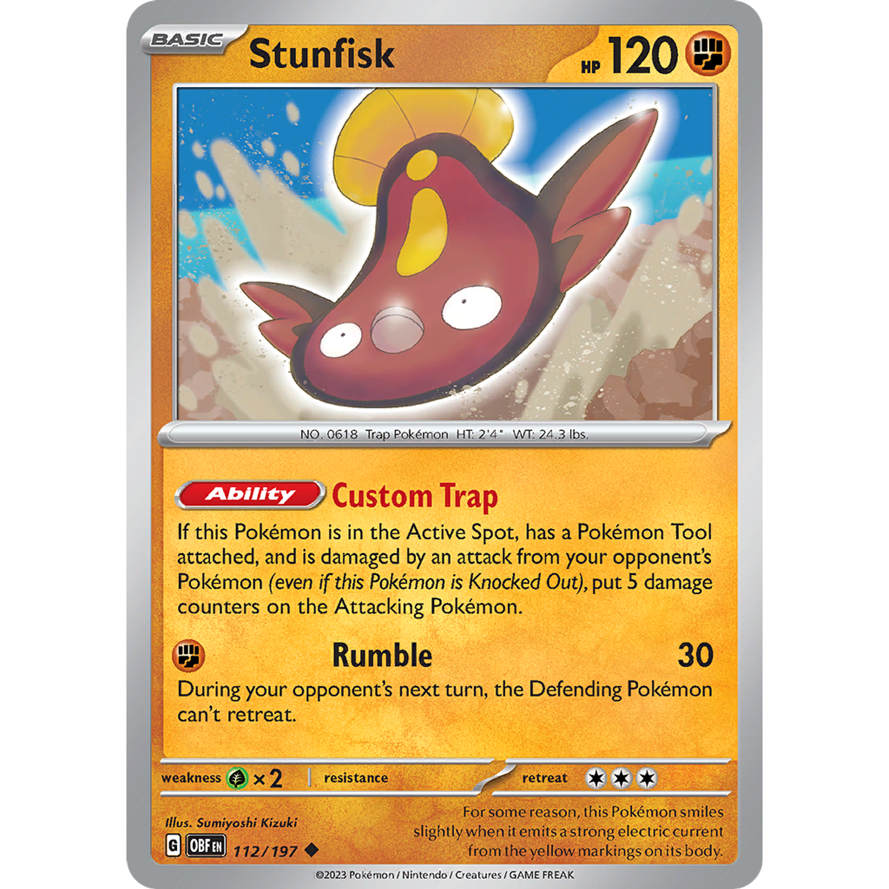 Stunfisk– 112/197 – Uncommon– Inglés