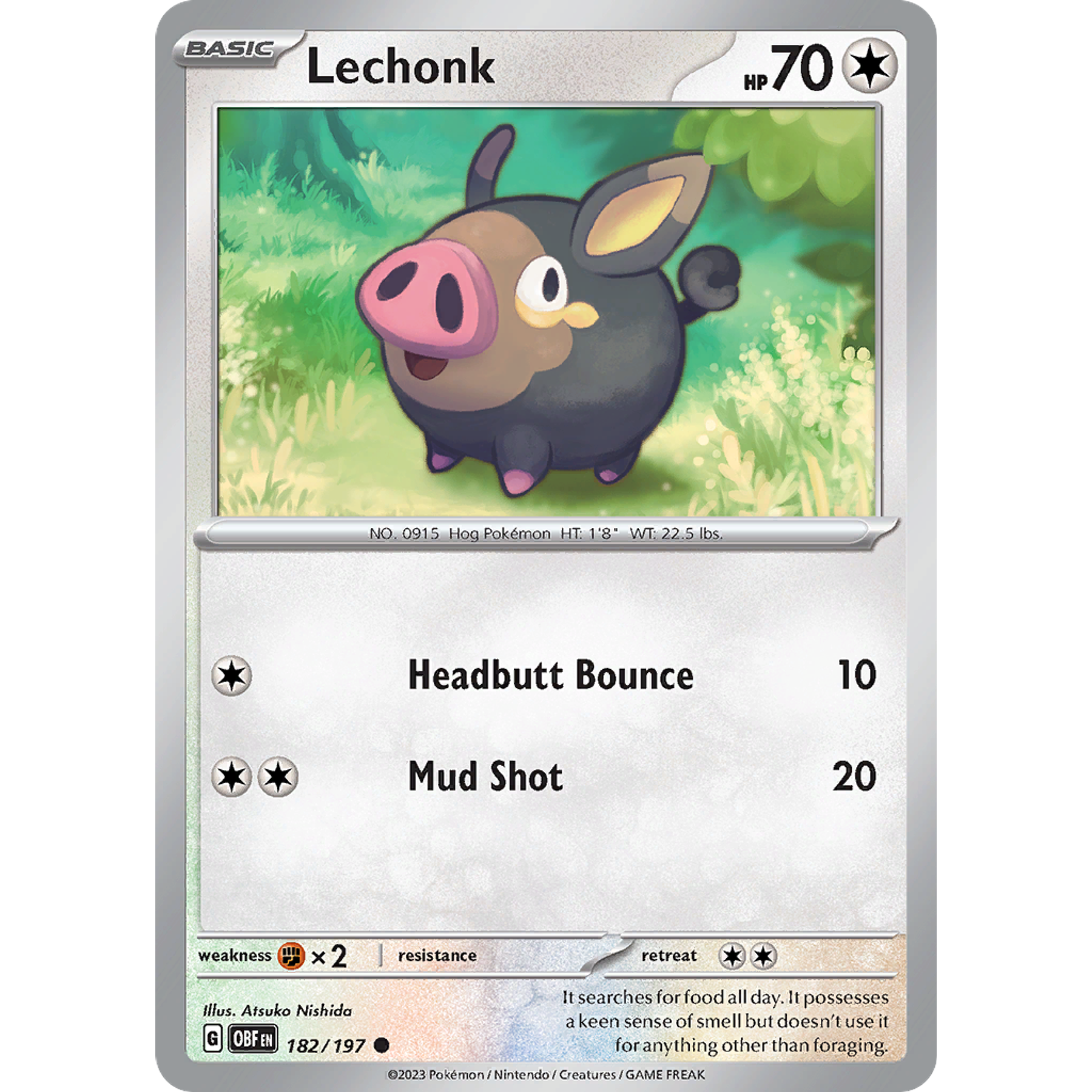 Lechonk– 182/197 – Common Reverse Holo– Inglés