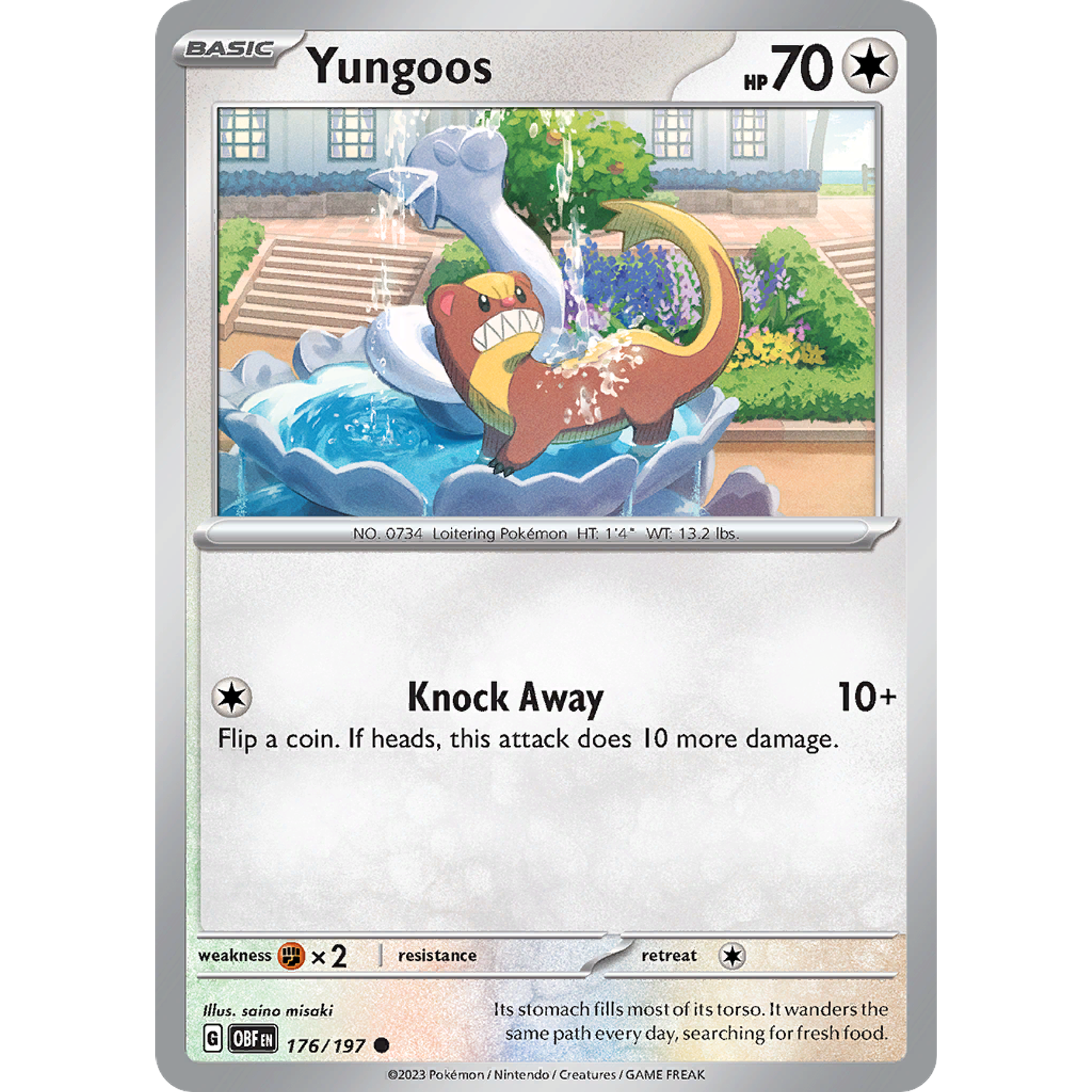 Yungoos– 176/197 – Common Reverse Holo– Inglés