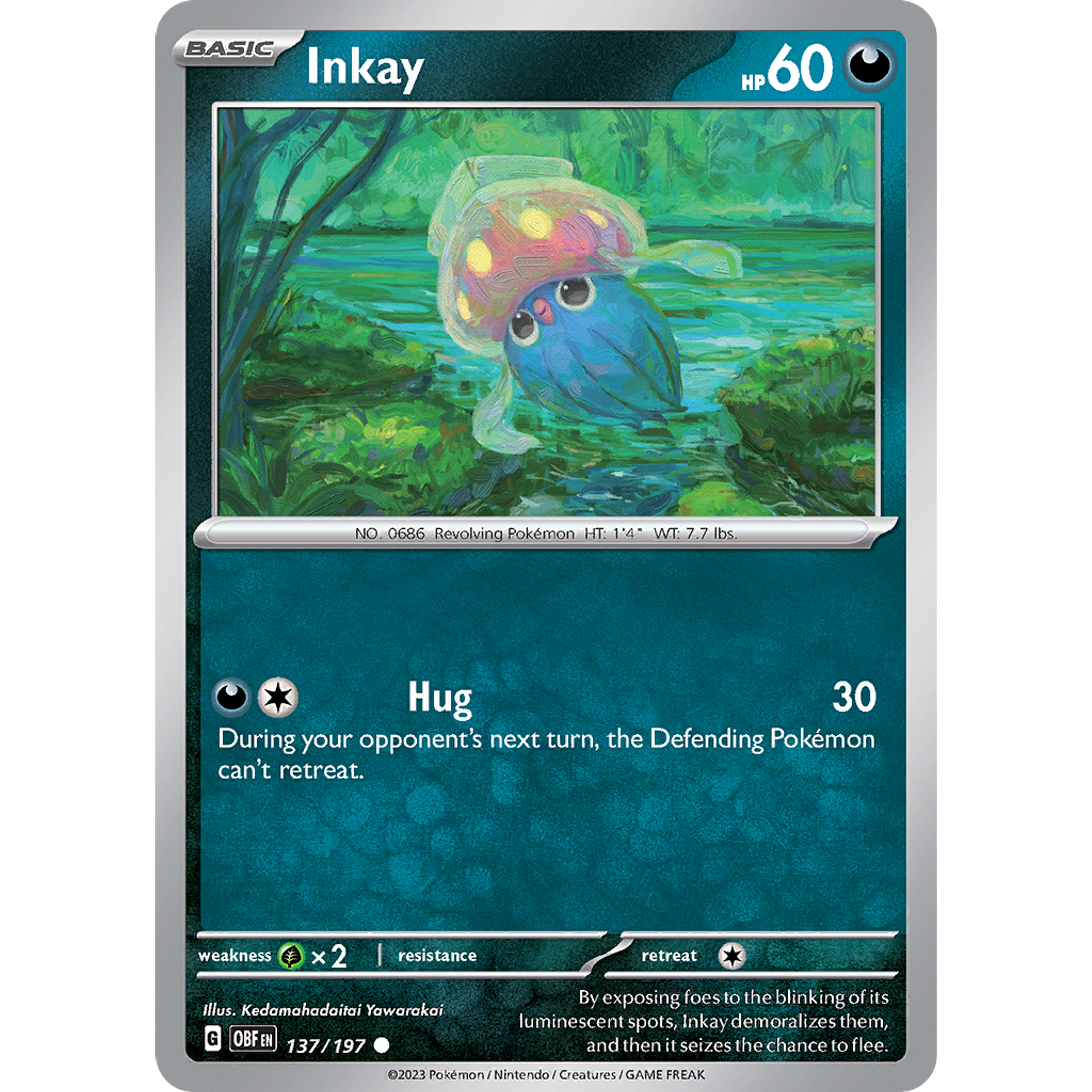 Inkay– 137/197 – Common Reverse Holo– Inglés
