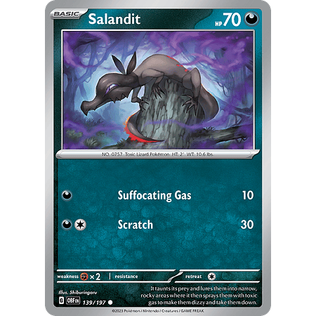 Salandit– 139/197 – Common Reverse Holo– Inglés