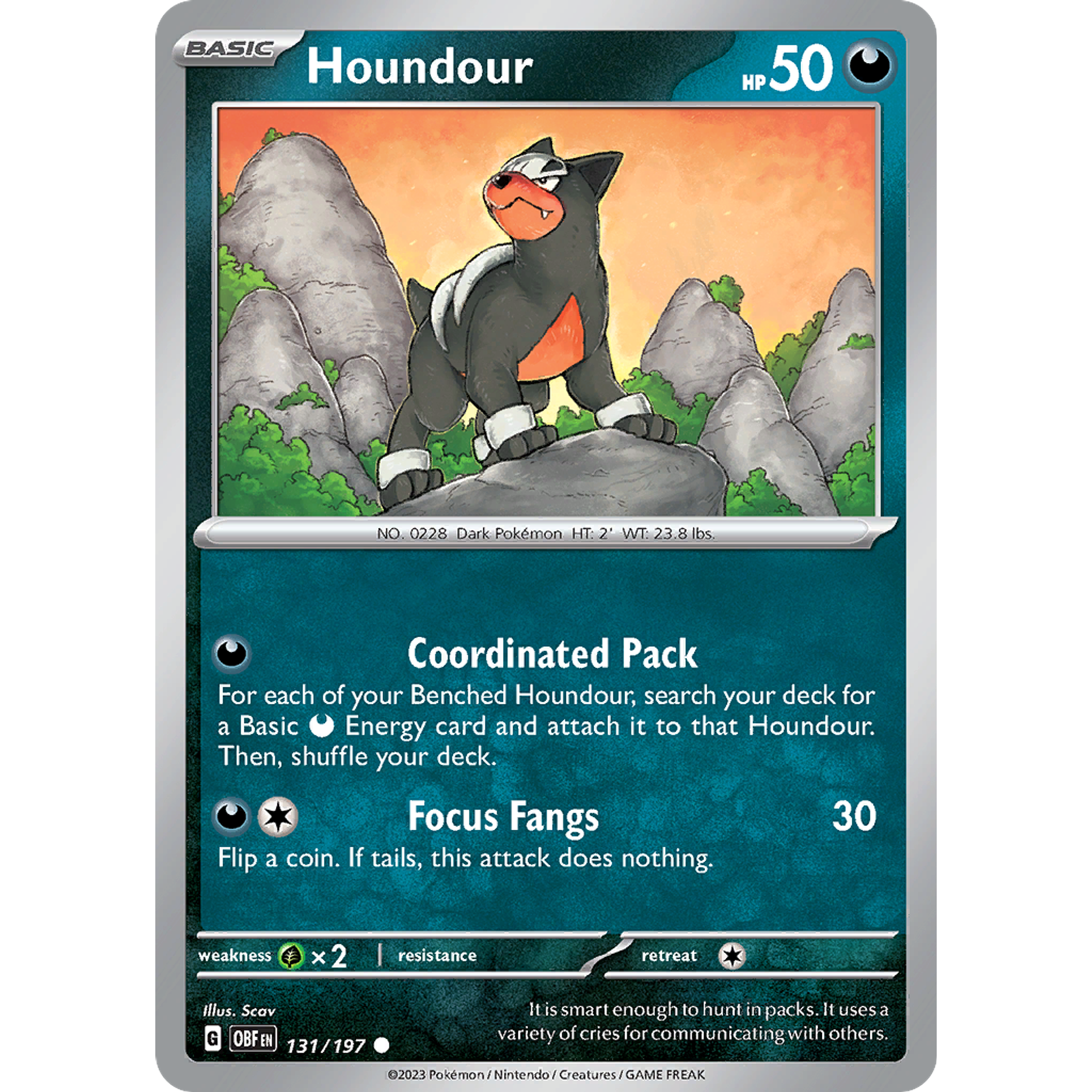 Houndour– 131/197 – Common – Inglés